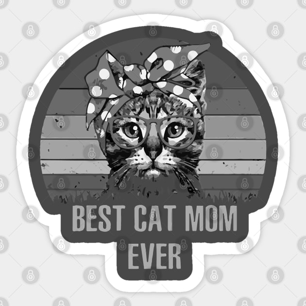 Best cat mum ever Sticker by PASSIONANDPASSION